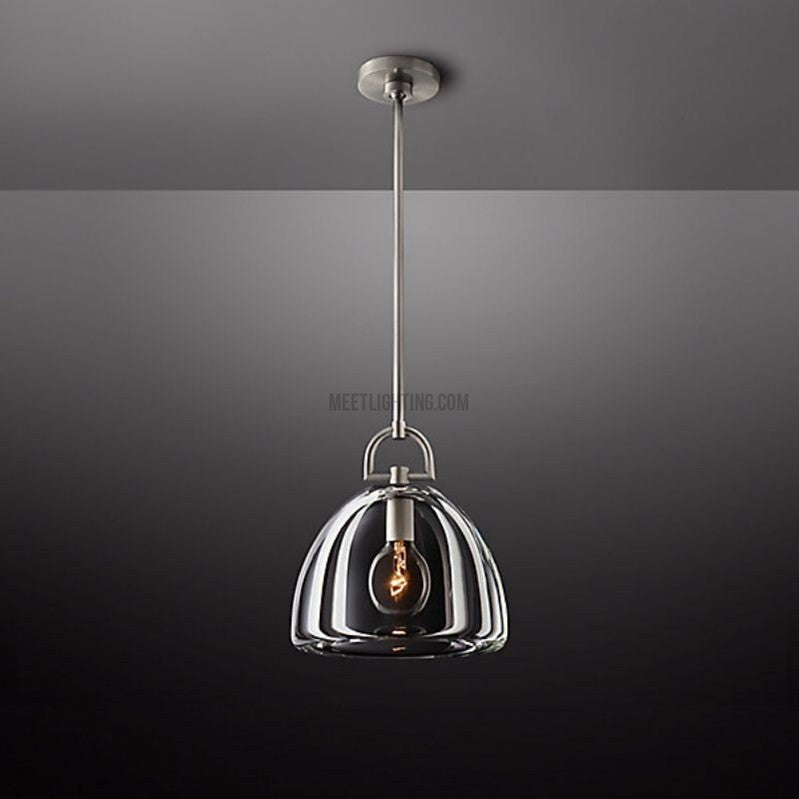Glass Dome Hanging Light Fixture Adjustable Height Kitchen Island Pendant 7-14 Inch Ceiling Downlight | Thomler