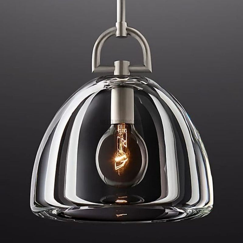 Glass Dome Hanging Light Fixture Adjustable Height Kitchen Island Pendant 7-14 Inch Ceiling Downlight | Thomler