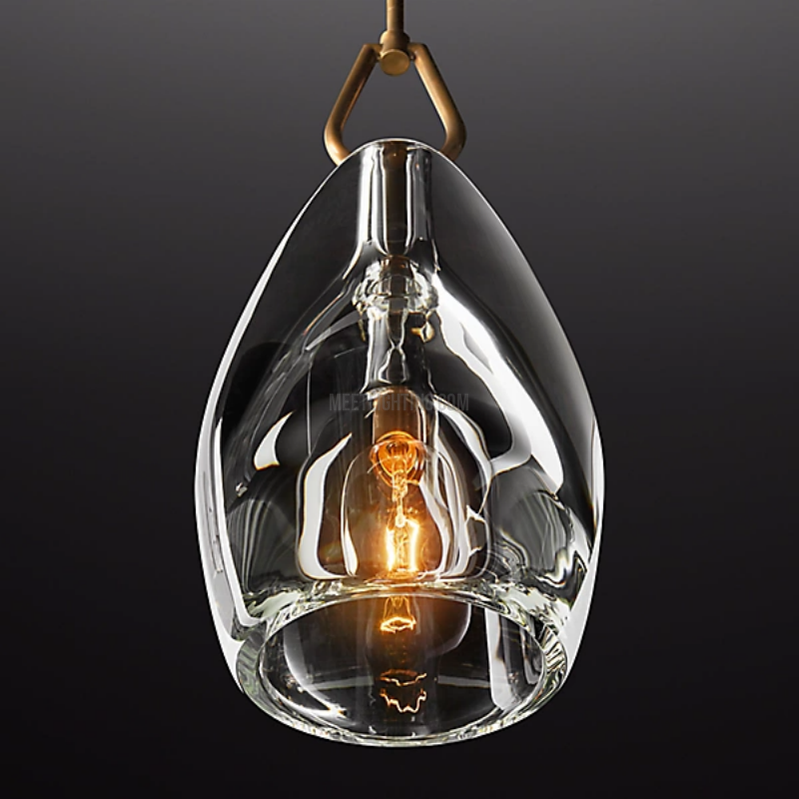 Crystal Glass Cylinder Pendant Light Adjustable Height Brass Nickel Bronze Finish Dining Room Kitchen Island | Thomler