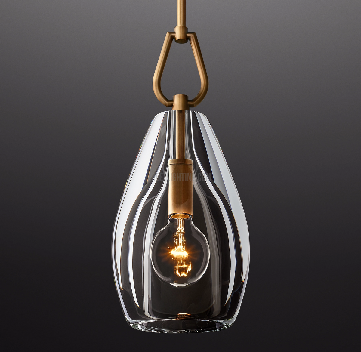 Crystal Glass Cylinder Pendant Light Adjustable Height Brass Nickel Bronze Finish Dining Room Kitchen Island | Thomler