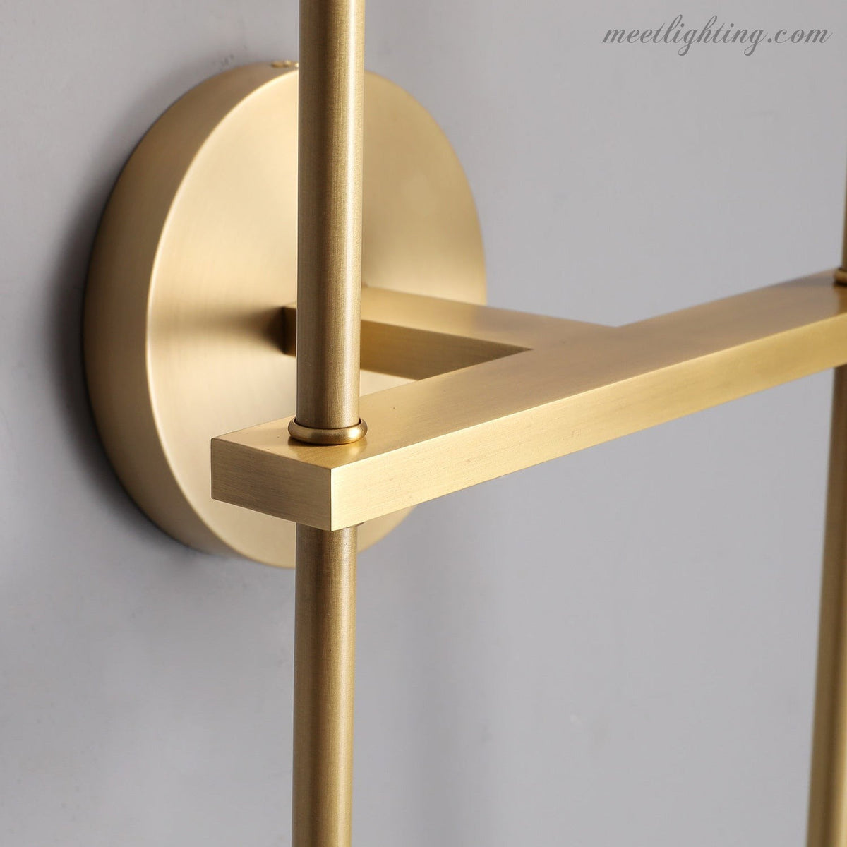 Crystal Globe Double Sconce Wall Light in Brass or Nickel – Two-Bulb Fixture for Living Room & Hallway | Thomler