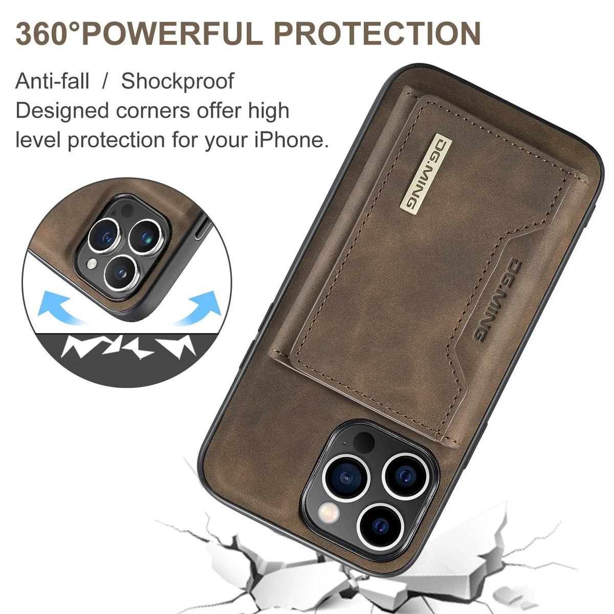Snap-Off Wallet Case for iPhone – Magnetic 2-in-1 Design with Card Slots & Kickstand | Thomler