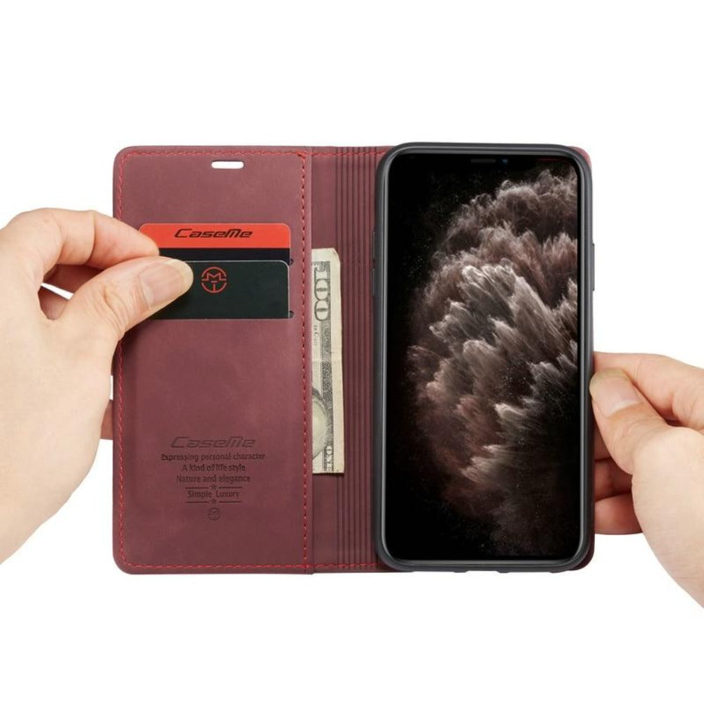 Flip Wallet Phone Case with Card Slots & Kickstand – Vegan Leather iPhone Cover for Daily Use | Thomler