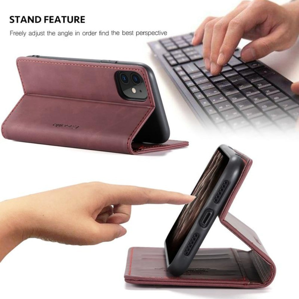 Flip Wallet Phone Case with Card Slots & Kickstand – Vegan Leather iPhone Cover for Daily Use | Thomler
