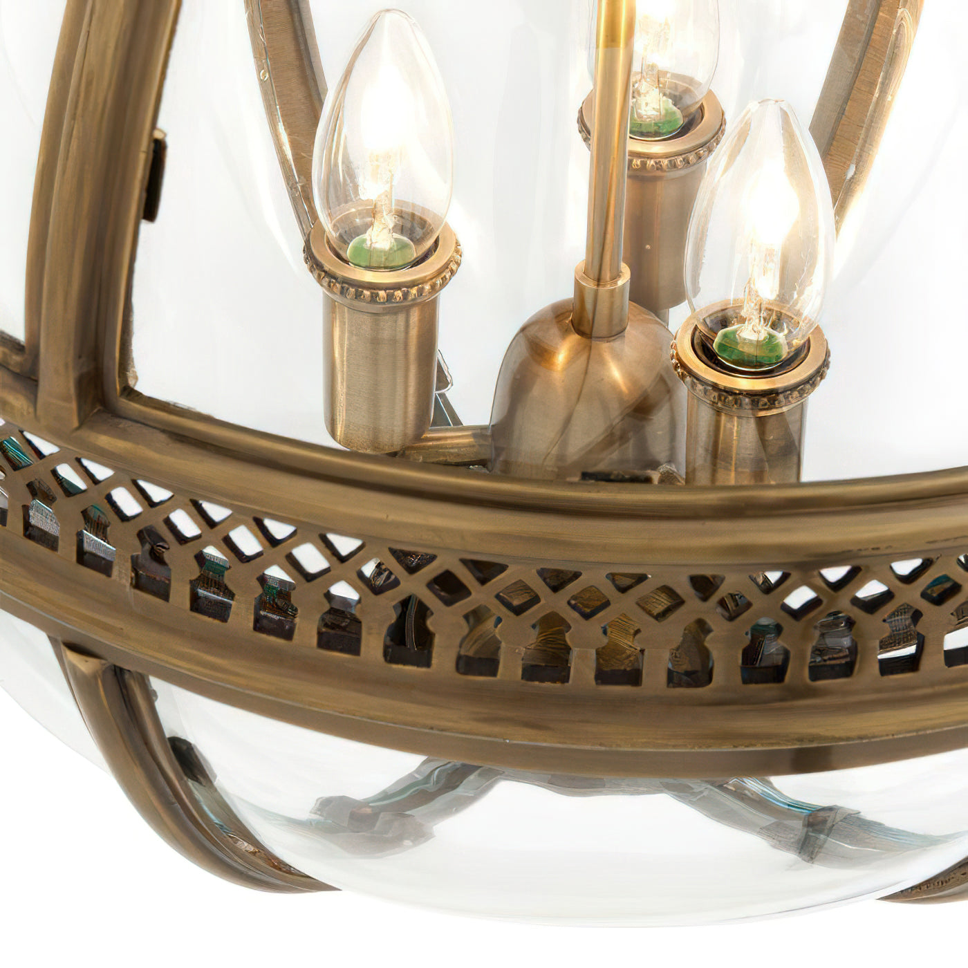 Pendant Light Glass Globe E12 Metal Frame Vintage Indoor Dining Room Hanging Ceiling Fixture | Thomler