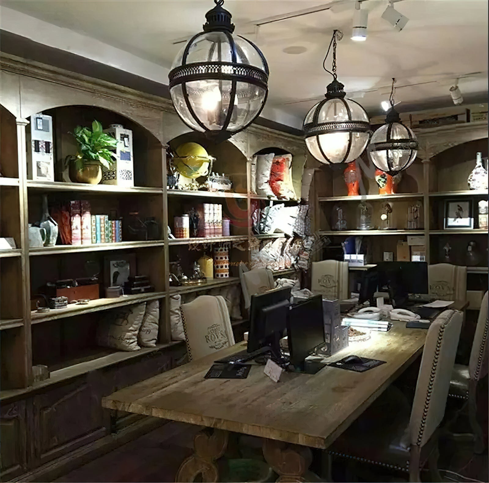 Pendant Light Glass Globe E12 Metal Frame Vintage Indoor Dining Room Hanging Ceiling Fixture | Thomler