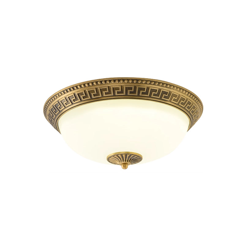 Flush Mount LED Ceiling Light with Glass Dome – Metal Frame, Multiple Sizes for Living Room & Bedroom | Thomler
