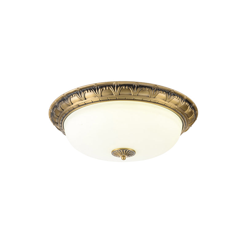 Flush Mount LED Ceiling Light with Glass Dome – Metal Frame, Multiple Sizes for Living Room & Bedroom | Thomler