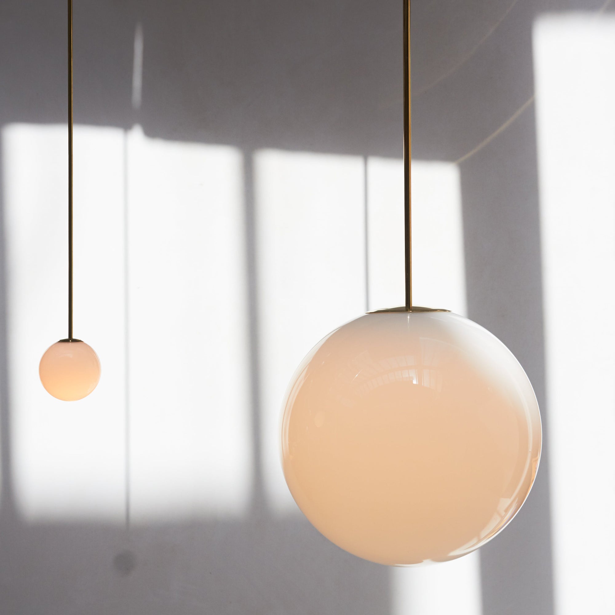 Pendant Light Brass Frosted Glass Globe Ceiling Hallway Dining Room Hanging Lamp Minimalist Scandinavian Modern Lighting | Thomler