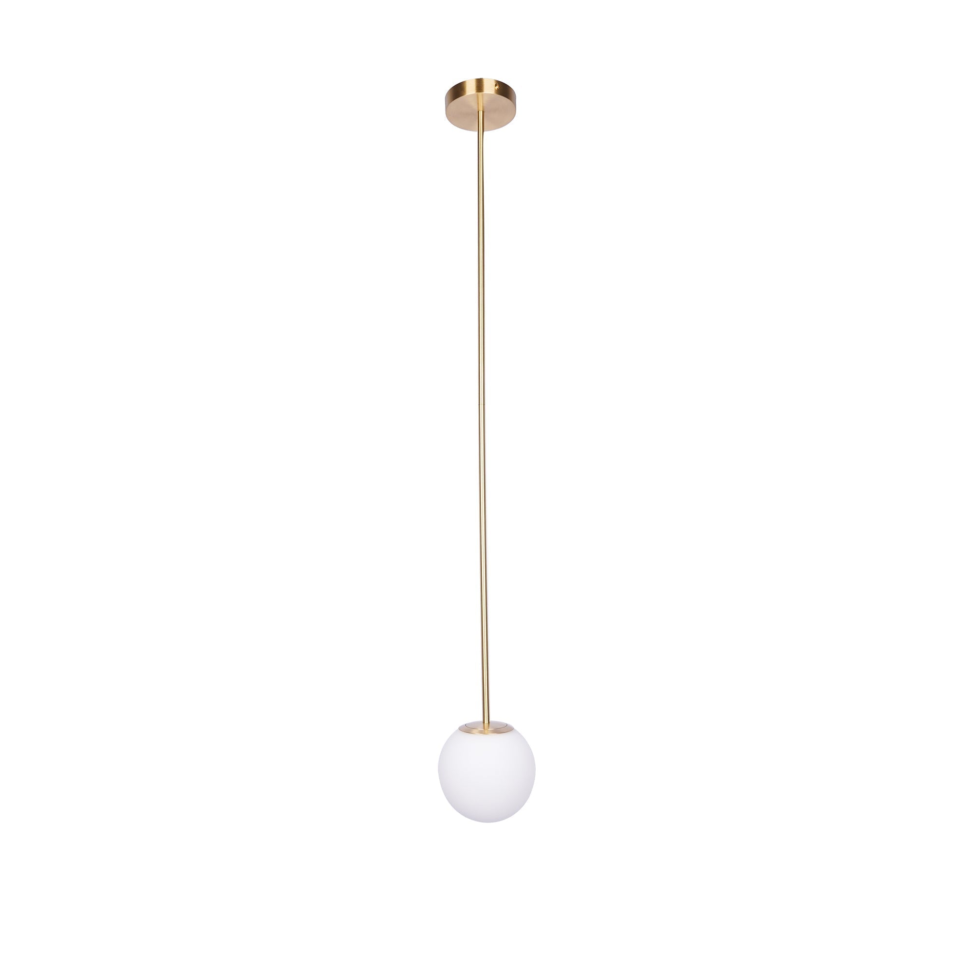 Pendant Light Brass Frosted Glass Globe Ceiling Hallway Dining Room Hanging Lamp Minimalist Scandinavian Modern Lighting | Thomler