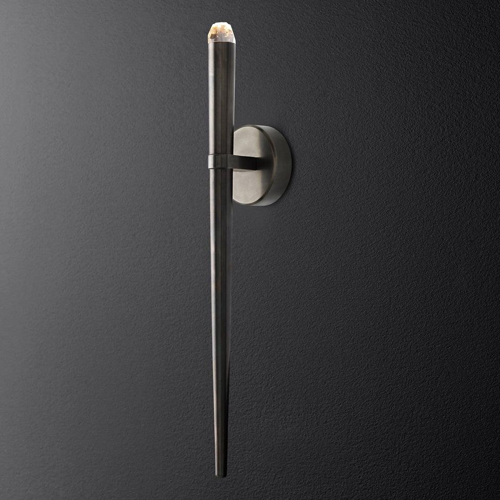 Wall Lamp Brass Cone 15 in Integrated LED Bedroom Hallway Reading Light Modern Minimalist Sconce | Thomler