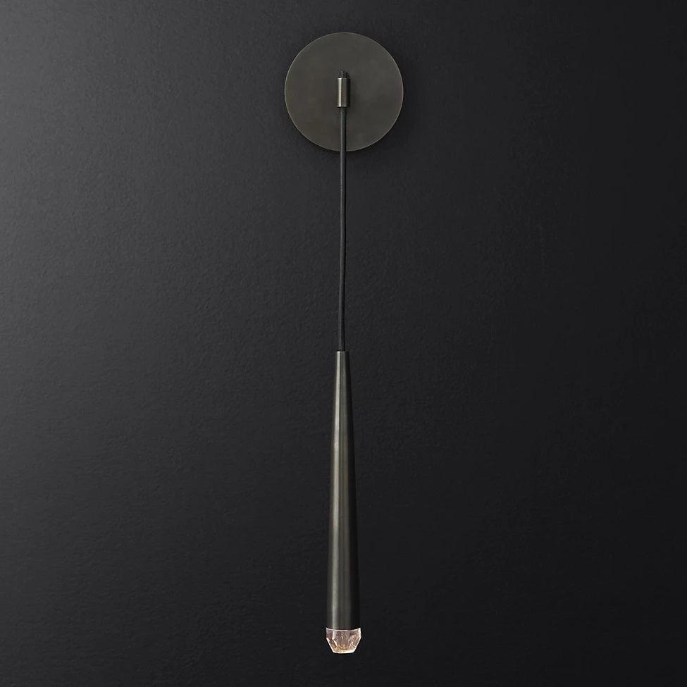 Wall Lamp Brass Cone 15 in Integrated LED Bedroom Hallway Reading Light Modern Minimalist Sconce | Thomler