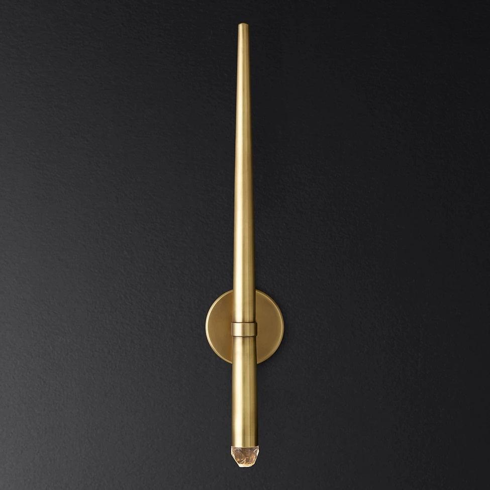 Wall Lamp Brass Cone 15 in Integrated LED Bedroom Hallway Reading Light Modern Minimalist Sconce | Thomler