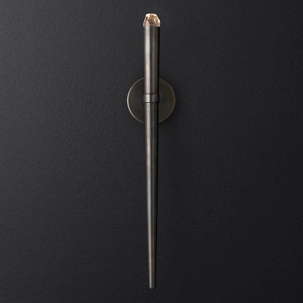 Wall Lamp Brass Cone 15 in Integrated LED Bedroom Hallway Reading Light Modern Minimalist Sconce | Thomler