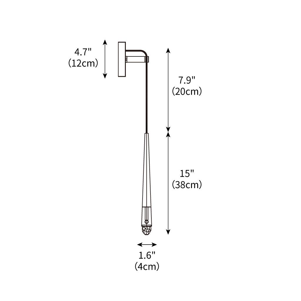 Wall Lamp Brass Cone 15 in Integrated LED Bedroom Hallway Reading Light Modern Minimalist Sconce | Thomler