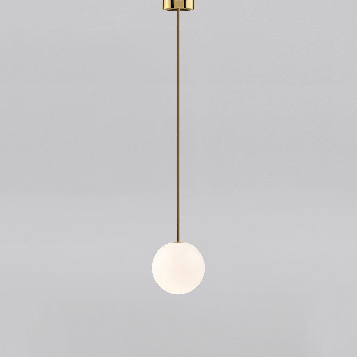 Pendant Light Brass Frosted Glass Globe Ceiling Hallway Dining Room Hanging Lamp Minimalist Scandinavian Modern Lighting | Thomler