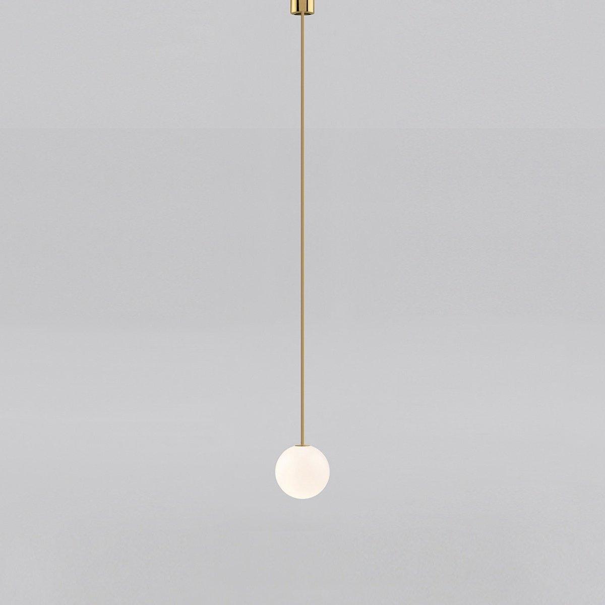 Pendant Light Brass Frosted Glass Globe Ceiling Hallway Dining Room Hanging Lamp Minimalist Scandinavian Modern Lighting | Thomler