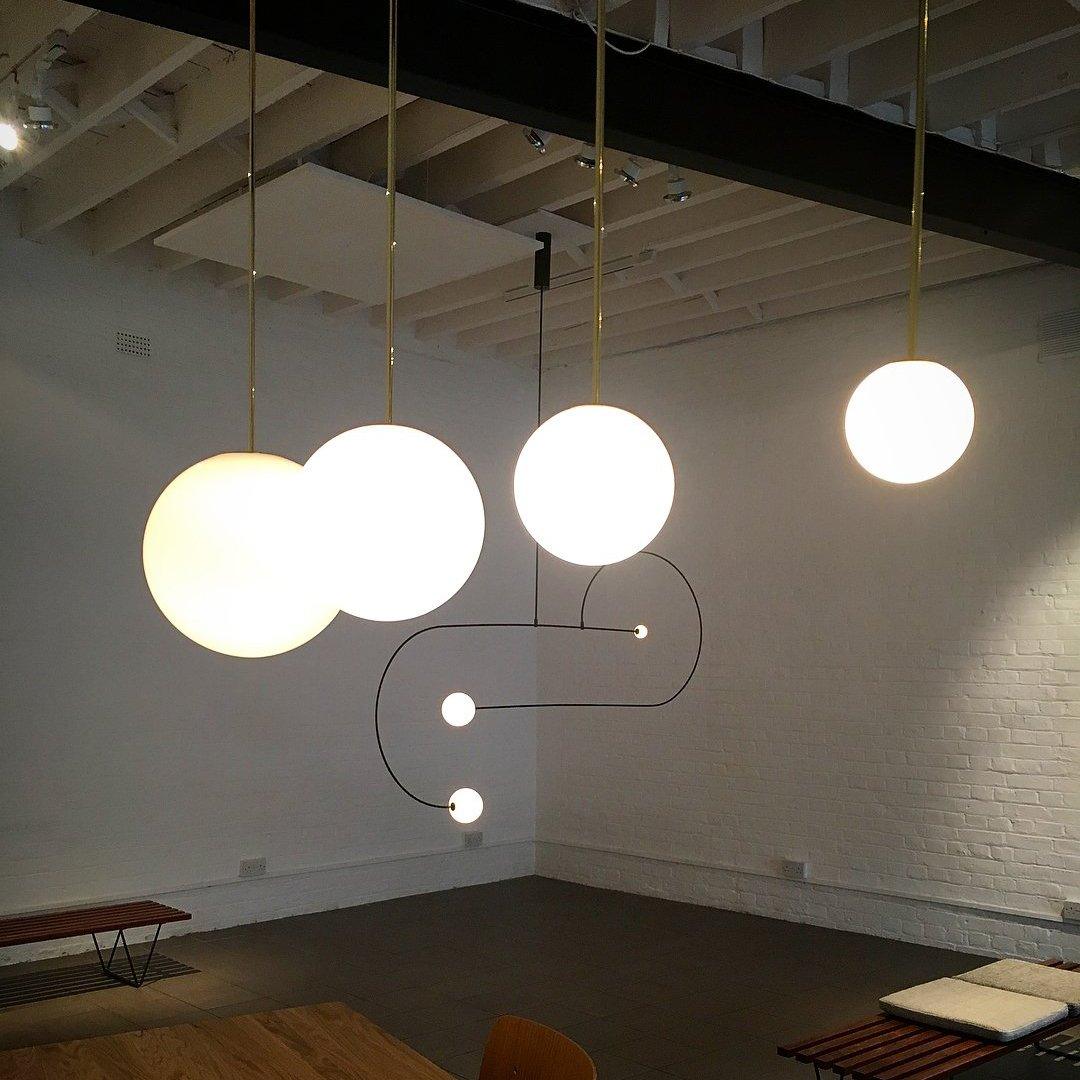 Pendant Light Brass Frosted Glass Globe Ceiling Hallway Dining Room Hanging Lamp Minimalist Scandinavian Modern Lighting | Thomler