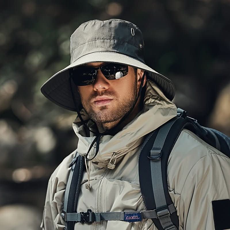Men's Lightweight Fishing Hat with Adjustable Fit and Ventilated Crown for Hiking Beach Travel Camping Neck Coverage Summer Outdoor Activiti | Thomler