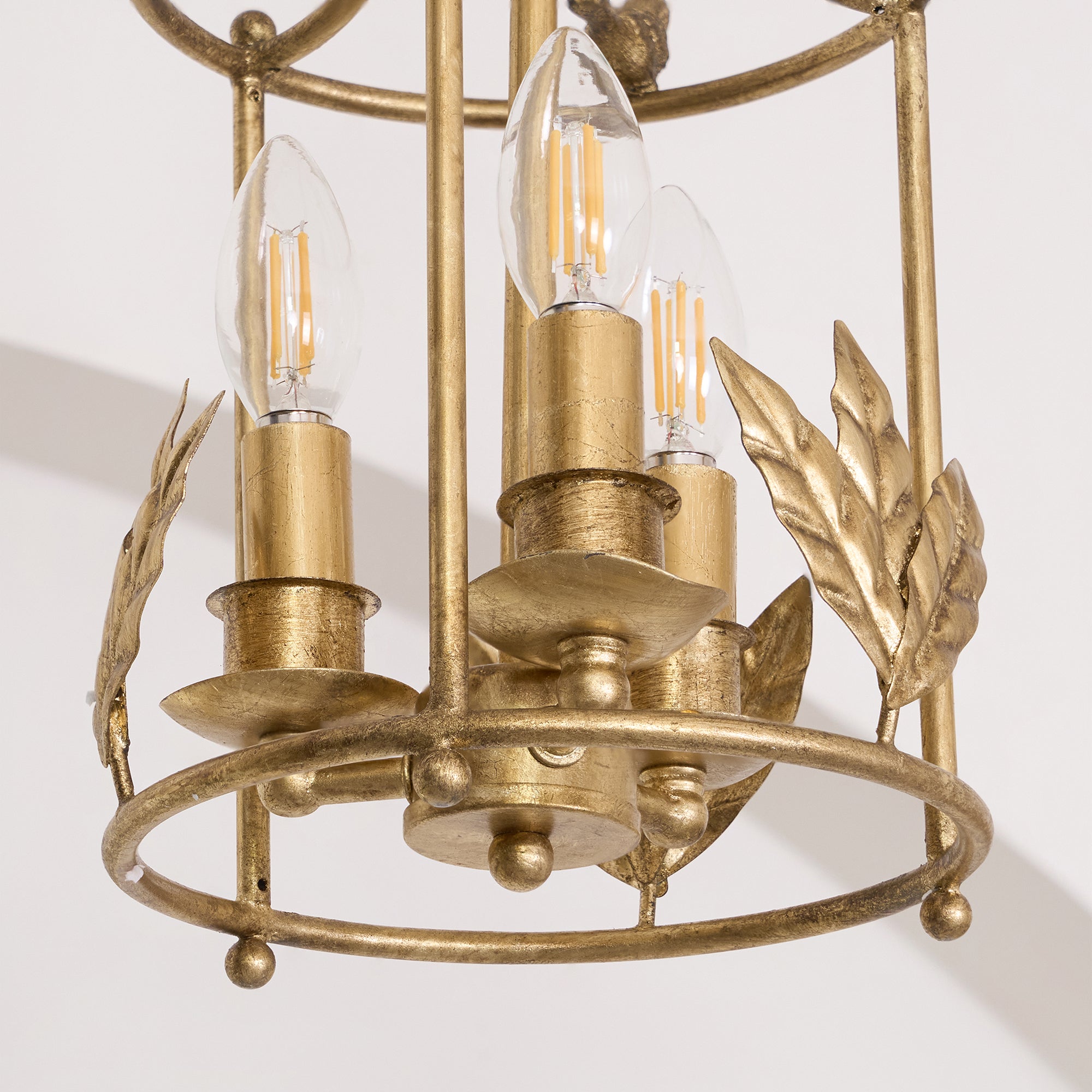 Pendant Light Metal Lantern 9.8 in Hanging Dining Room Entryway Vintage Bird Detail Ceiling Fixture | Thomler
