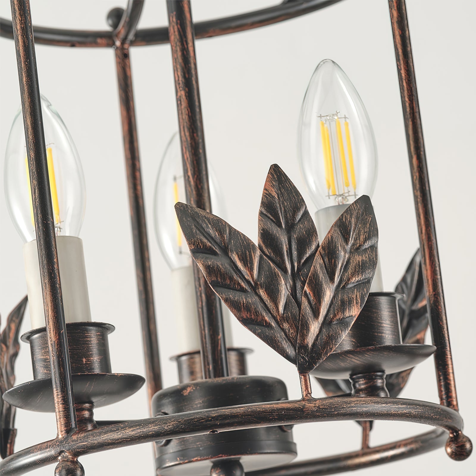 Pendant Light Metal Lantern 9.8 in Hanging Dining Room Entryway Vintage Bird Detail Ceiling Fixture | Thomler