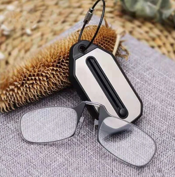 Reading Glasses Polycarbonate Ultra Thin Compact Keychain Everyday Reading Travel Pocket Magnifying Eyewear With Protective Case | Thomler