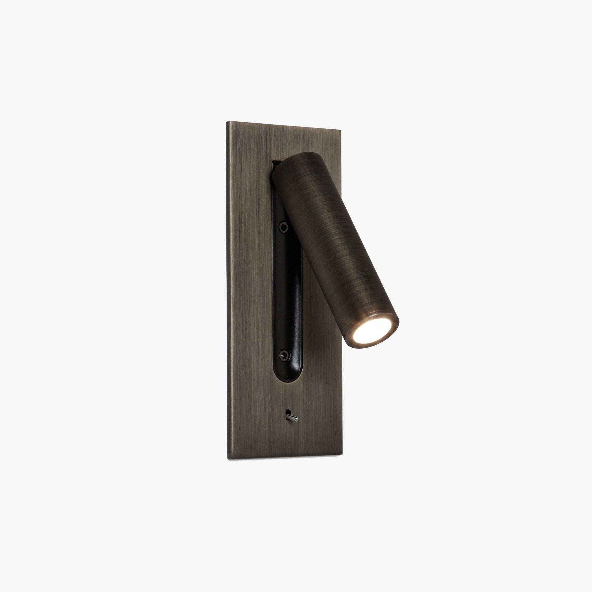 Industrial Wall Sconce with Integrated LED & Toggle Switch – Aluminum Metal Light Fixture for Living Room, Hallway, Bedroom & Home Office | Thomler