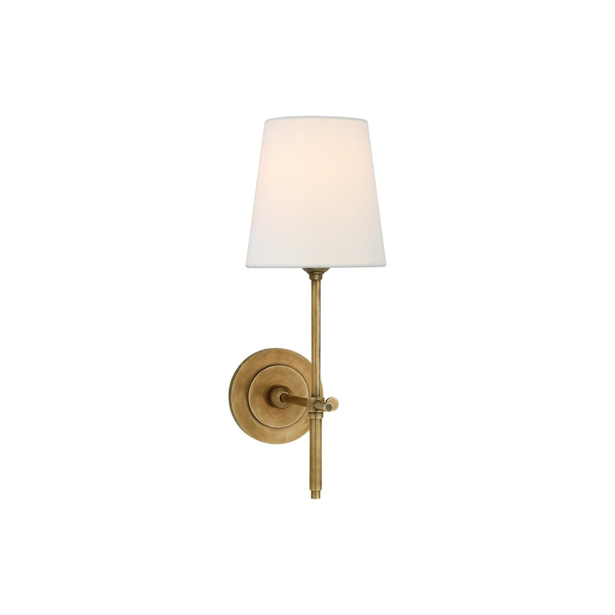 Modern Brass Fabric Shade Wall Light – Single or Double Sconce for Living Room, Hallway, Bedroom – Hardwire Indoor Lighting Fixture | Thomler