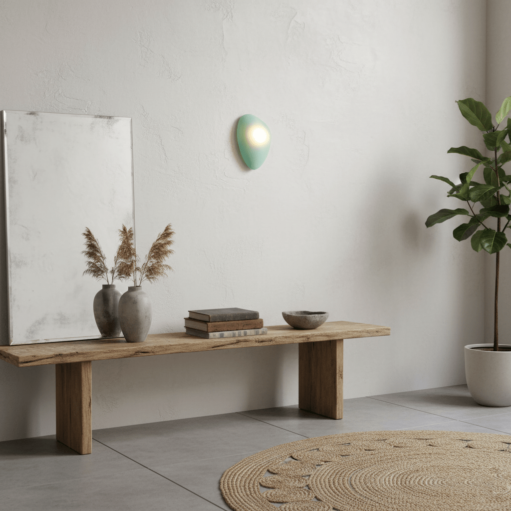 Pebble Glass Wall Lamp 8.6 in LED Indoor Wall Ceiling Light Sculptural Modern Fixture Ambient Lighting | Thomler
