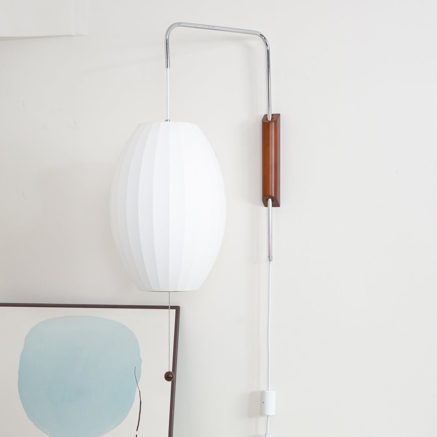 Wall Lamp Polymer Steel 11 in x 15.8 in Walnut Indoor Reading Bedroom Accent Lighting | Thomler