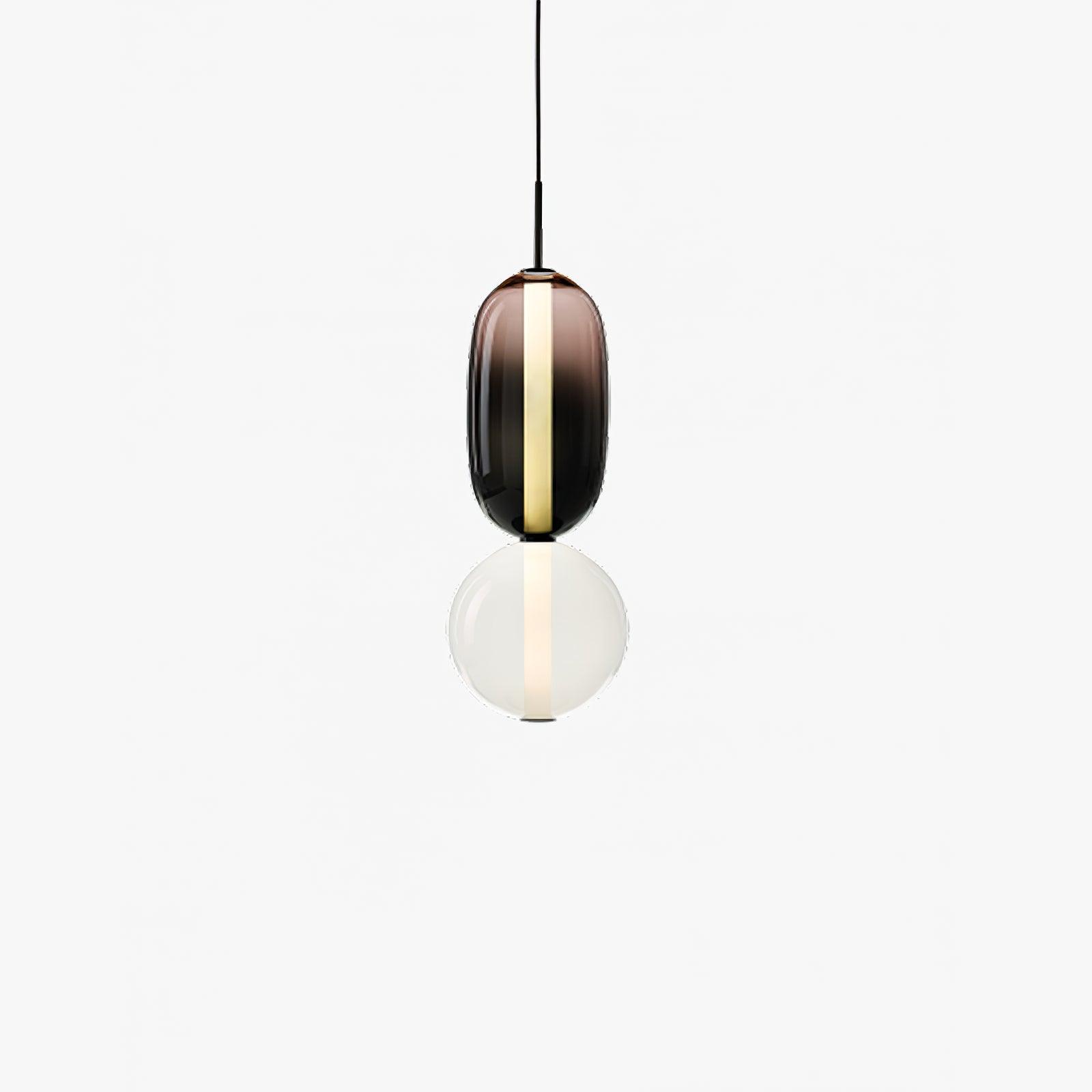 Candied Glass Pendant Light 19.7 in LED Ceiling Fixture Multi-Color Indoor Dining Room Hanging Lamp | Thomler