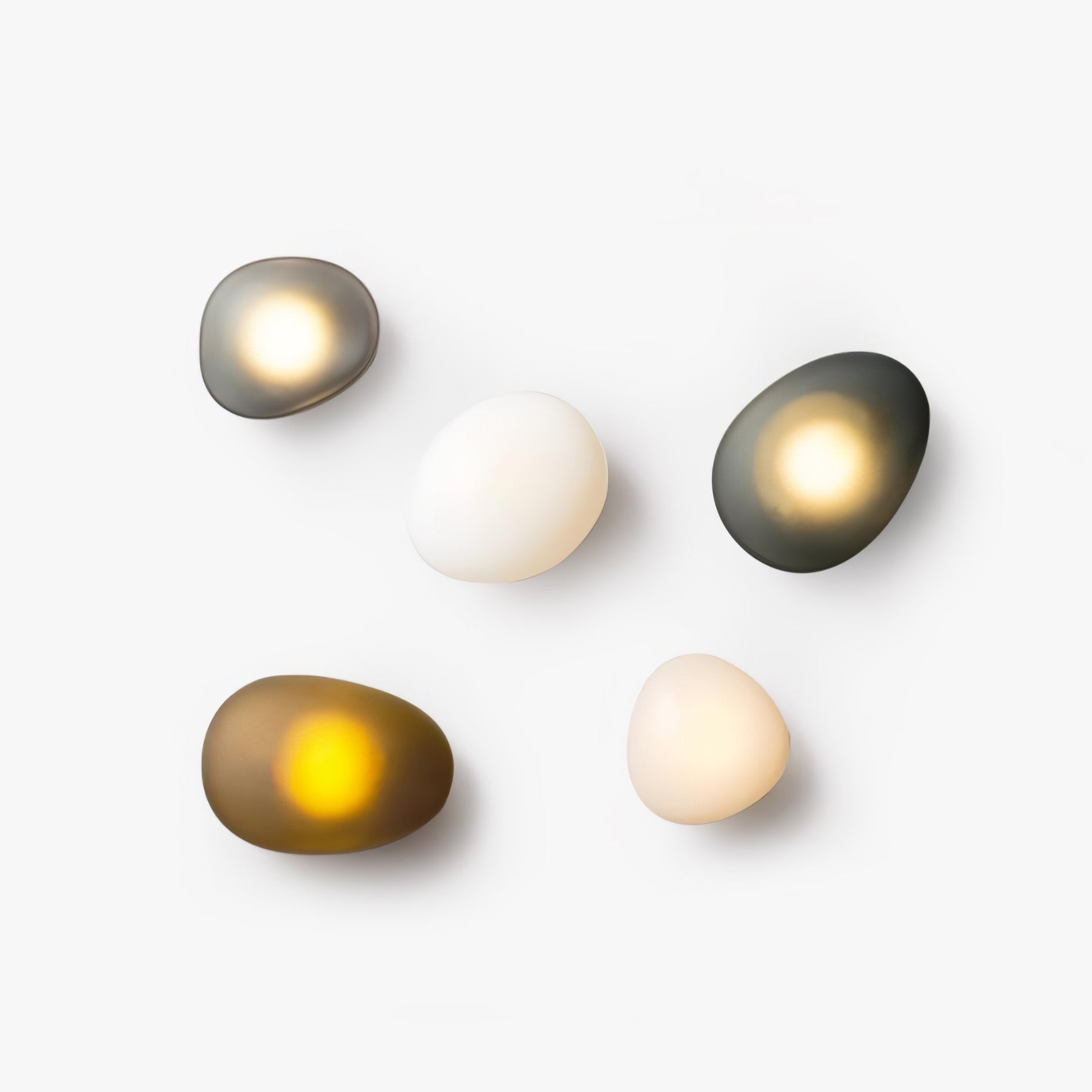 Pebble Glass Wall Lamp 8.6 in LED Indoor Wall Ceiling Light Sculptural Modern Fixture Ambient Lighting | Thomler