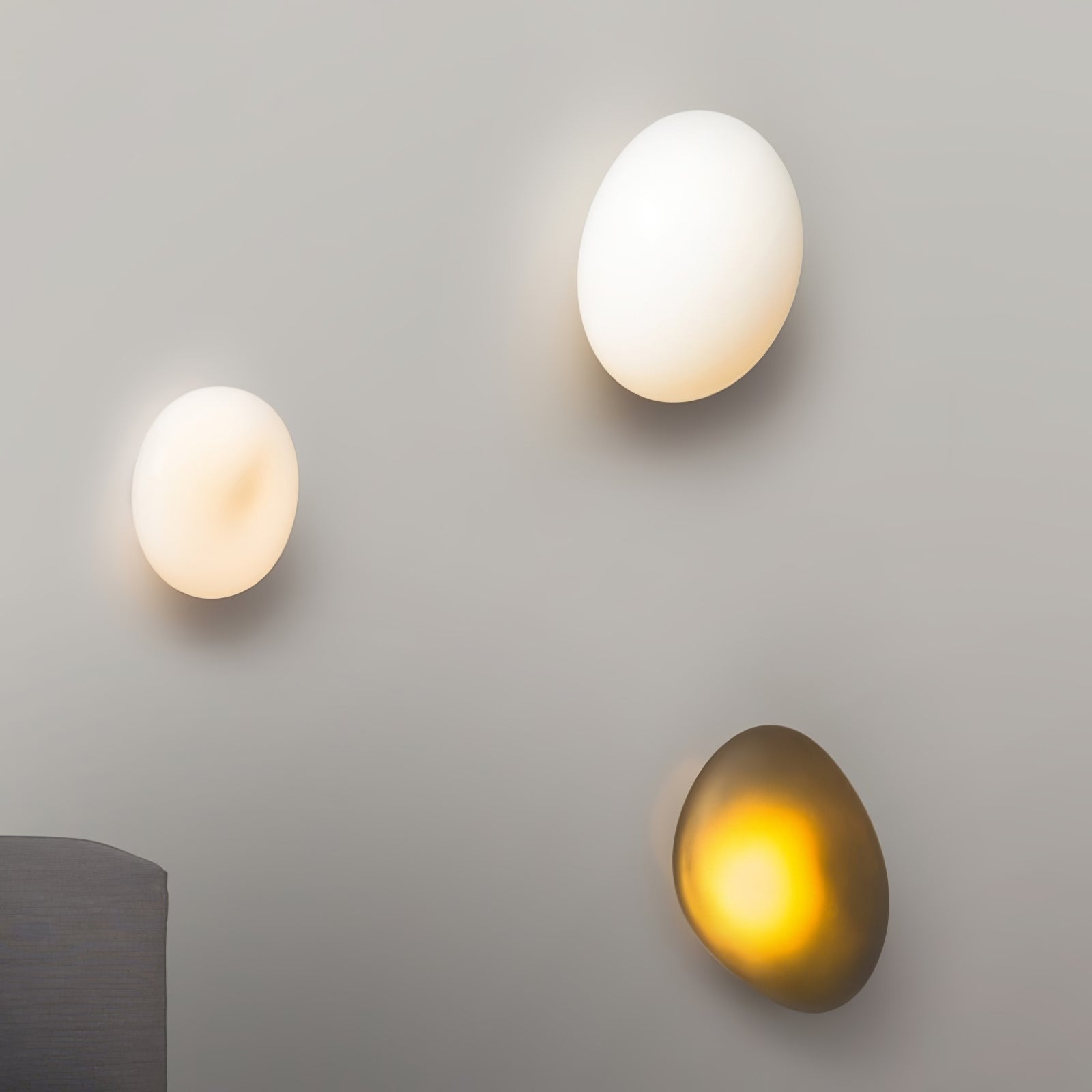 Pebble Glass Wall Lamp 8.6 in LED Indoor Wall Ceiling Light Sculptural Modern Fixture Ambient Lighting | Thomler