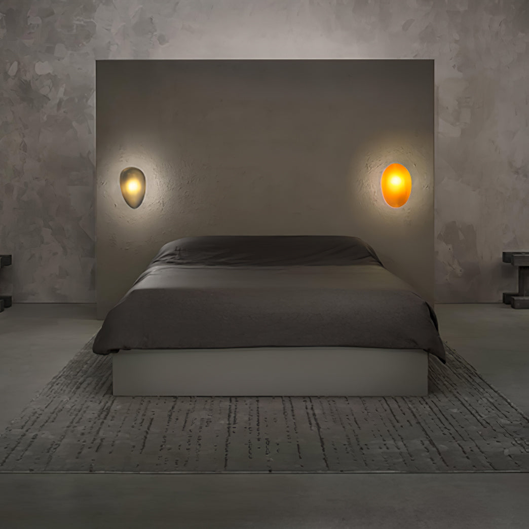 Pebble Glass Wall Lamp 8.6 in LED Indoor Wall Ceiling Light Sculptural Modern Fixture Ambient Lighting | Thomler