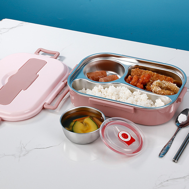 Insulated Stainless Steel Bento Lunch Box with Compartments for Adults & Kids | Leak-Proof Thermal Food Container for Work School Travel | Thomler