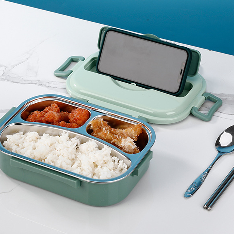 Insulated Stainless Steel Bento Lunch Box with Compartments for Adults & Kids | Leak-Proof Thermal Food Container for Work School Travel | Thomler