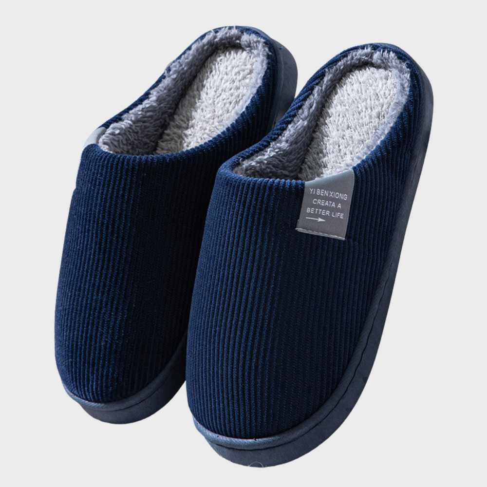 Cozy Fleece-Lined House Slippers for Women & Men – Cushioned Memory Foam Indoor Shoes with Non-Slip Soles for Winter | Thomler