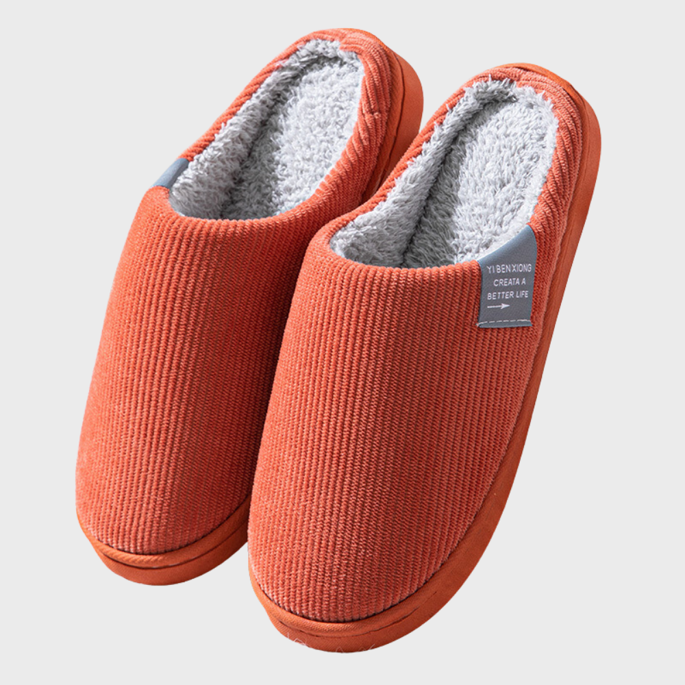 Cozy Fleece-Lined House Slippers for Women & Men – Cushioned Memory Foam Indoor Shoes with Non-Slip Soles for Winter | Thomler