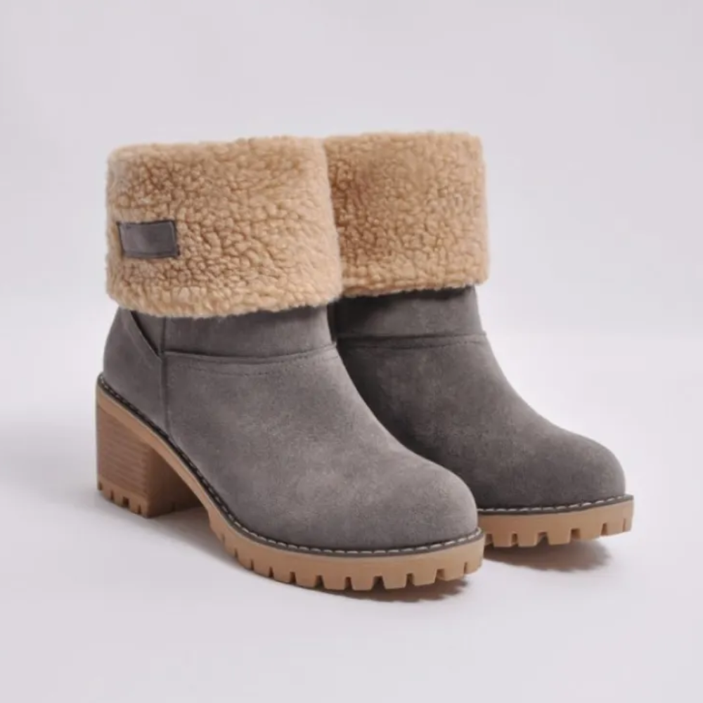 Heeled Ankle Boots with Faux Fur Lining – Winter Fashion Footwear for Women | Thomler