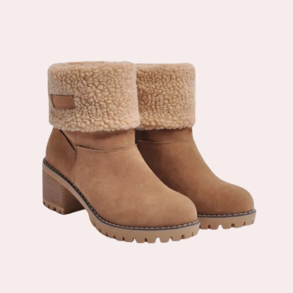 Heeled Ankle Boots with Faux Fur Lining – Winter Fashion Footwear for Women | Thomler