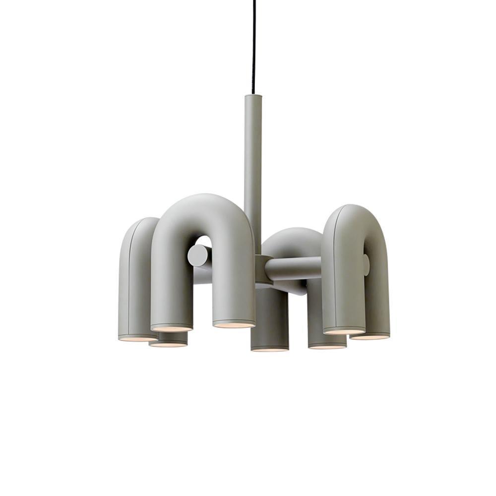 Aluminum U-Shape LED Chandelier 39.4 in Adjustable Ceiling Indoor Lighting Modern Modular Fixture for Living Room Dining Room Bedroom | Thomler