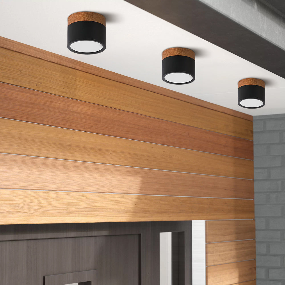 Ceiling Light Aluminium Wood LED 5W 7W Modern Hallway Living Room Surface Mounted Lamp | Thomler