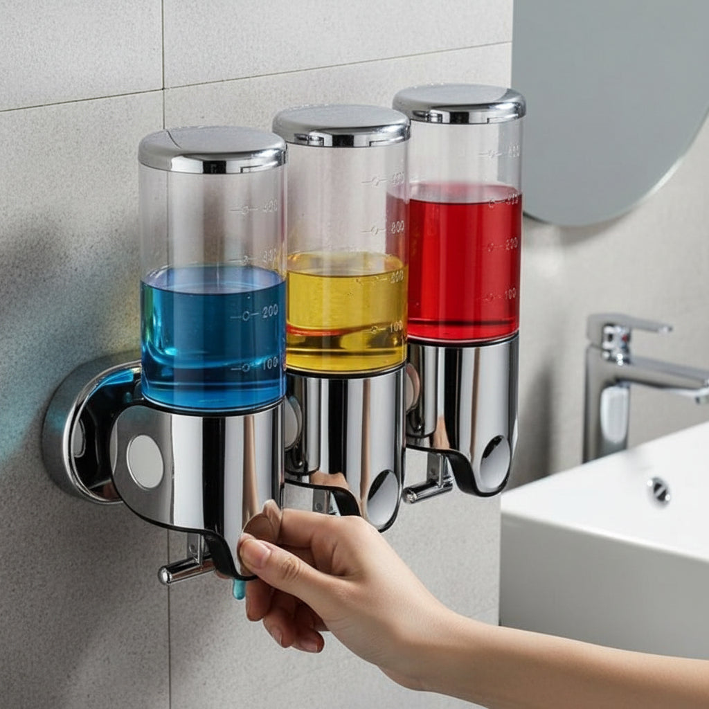 Wall-Mount Soap Dispenser – Sleek Hands-Free Bathroom Organizer for Liquid Soap, Shampoo & Lotion | Thomler