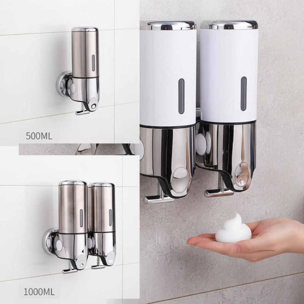 Wall-Mount Soap Dispenser – Sleek Hands-Free Bathroom Organizer for Liquid Soap, Shampoo & Lotion | Thomler