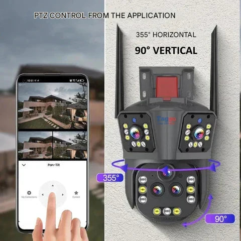 Outdoor WiFi Surveillance Cam – 20MP Resolution, Optical Magnification, Motion Tracking & Night Vision | Thomler