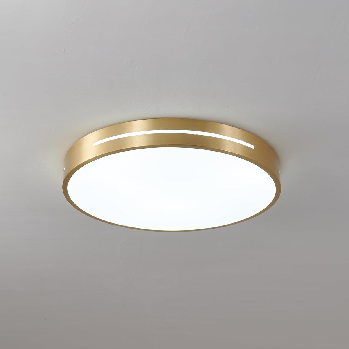 Flush Mount LED Ceiling Light – Brass Frame with Acrylic Diffuser – Circle & Square Options – Hardwired 110-240V | Thomler