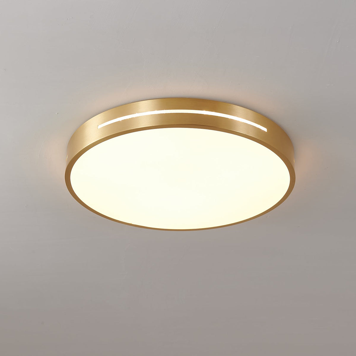 Flush Mount LED Ceiling Light – Brass Frame with Acrylic Diffuser – Circle & Square Options – Hardwired 110-240V | Thomler