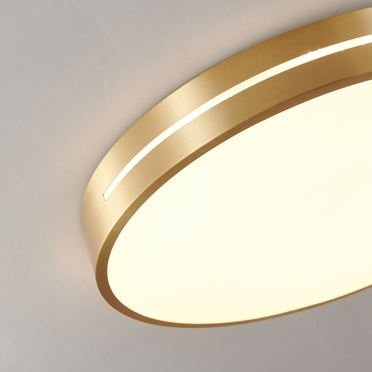 Flush Mount LED Ceiling Light – Brass Frame with Acrylic Diffuser – Circle & Square Options – Hardwired 110-240V | Thomler