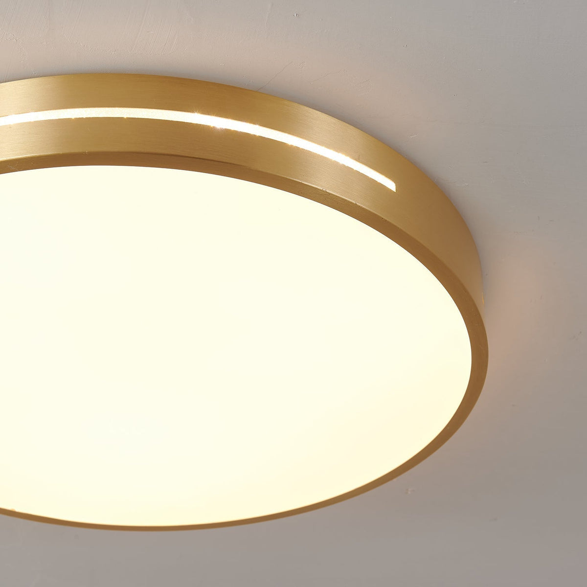 Flush Mount LED Ceiling Light – Brass Frame with Acrylic Diffuser – Circle & Square Options – Hardwired 110-240V | Thomler