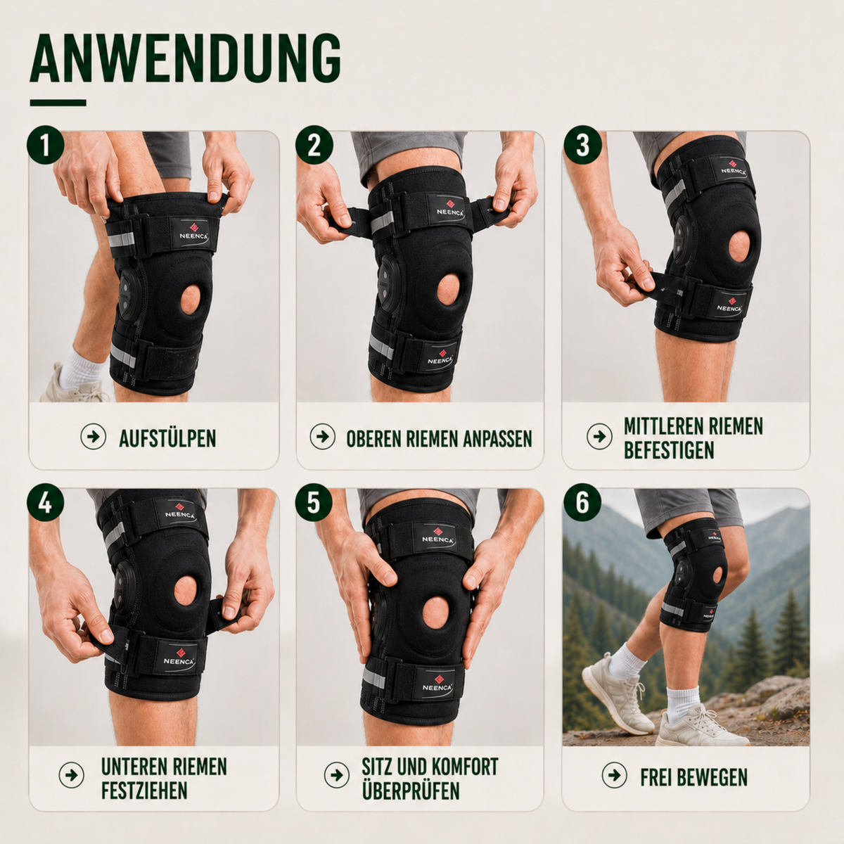 Hinged Knee Brace with Dual Side Stabilizers & Adjustable Straps for Pain Relief, Sports & Recovery Support | Thomler